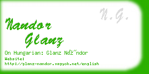 nandor glanz business card